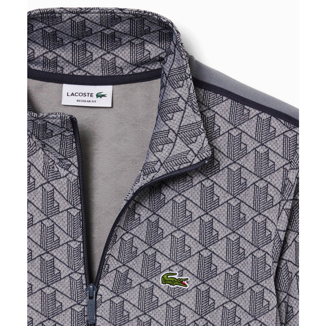 ラコステ LACOSTE モノグラムジャカードトラックジャケット （ブルー