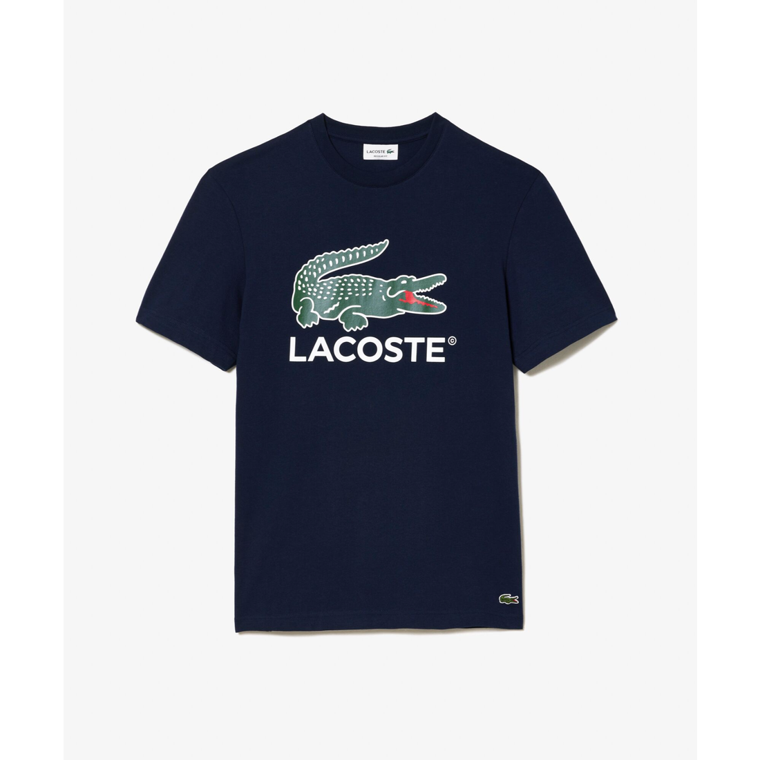 ラコステ LACOSTE ワニロゴグラフィックプリントTシャツ （ネイビー