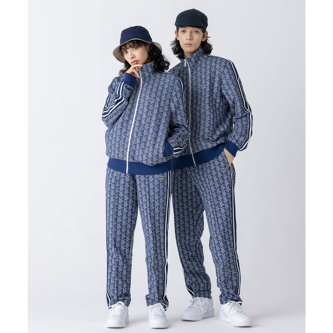 ラコステ LACOSTE モノグラムジャカードトラックジャケット （ブラック