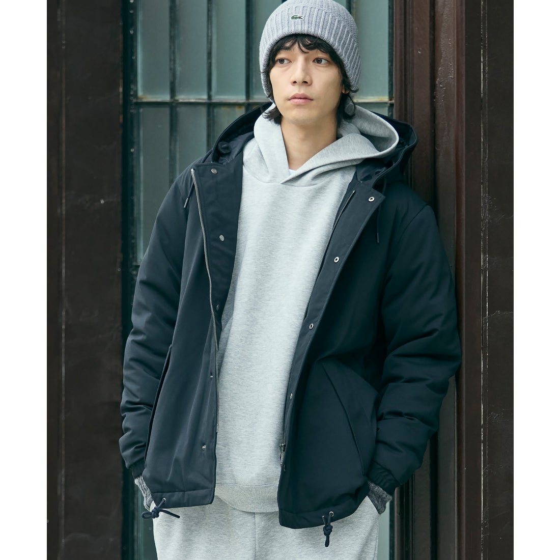 ラコステ LACOSTE 耐水透湿ダウンジャケット（ダークネイビー