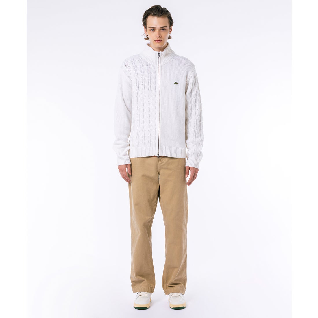 ラコステ LACOSTE クレイジーニッティングハイネックジップ