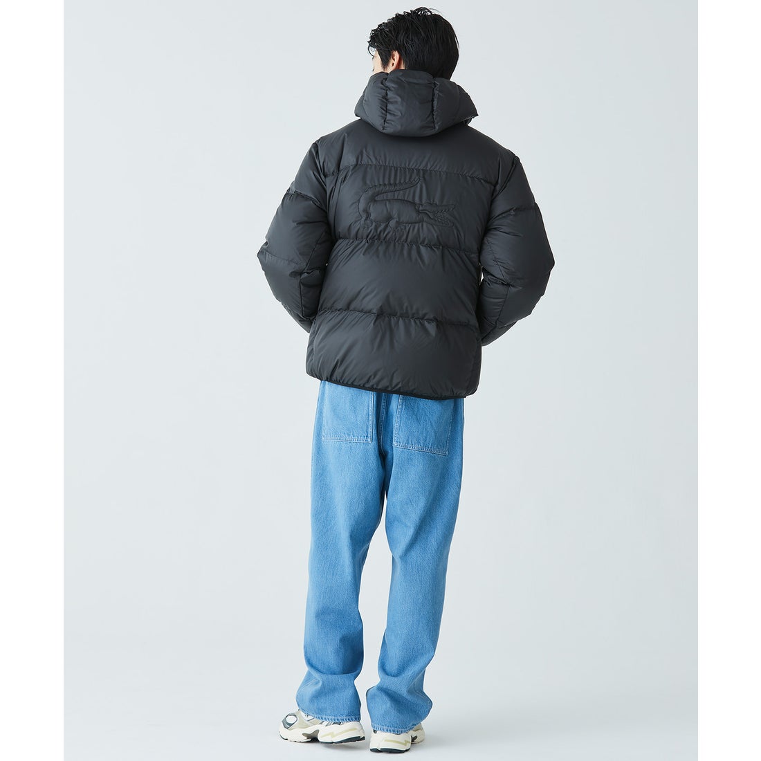 ラコステ LACOSTE バックステッチダウンジャケット（ダークネイビー