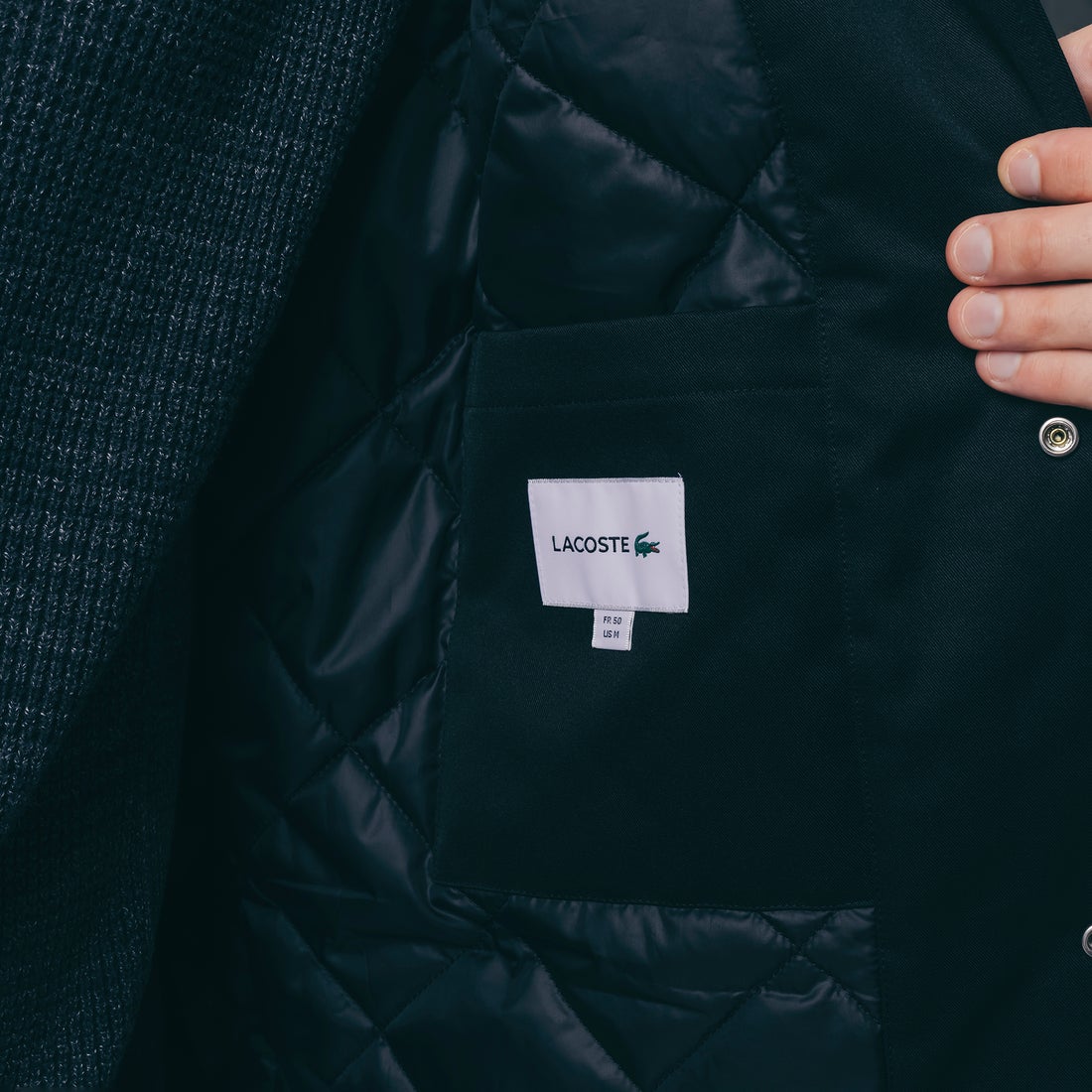 ラコステ LACOSTE フード付きコーチジャケット （ブラック