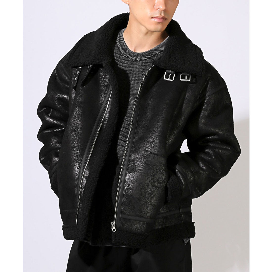 ラグスタイル LUXSTYLE ムートンB3フライトジャケット/B-3ジャケット