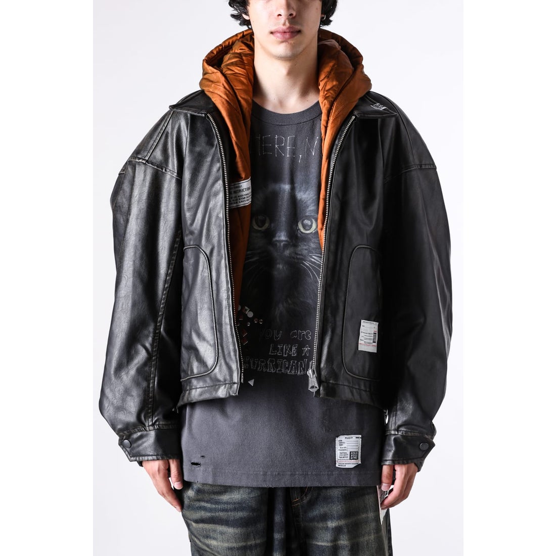 メゾン ミハラヤスヒロ Maison MIHARA YASUHIRO Hooded Vegan Leather