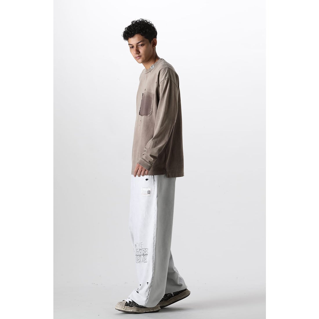 Maison MIHARA YASUHIRO Sun Faded Long Sleeves Tee （Brown） -FASCINATE
