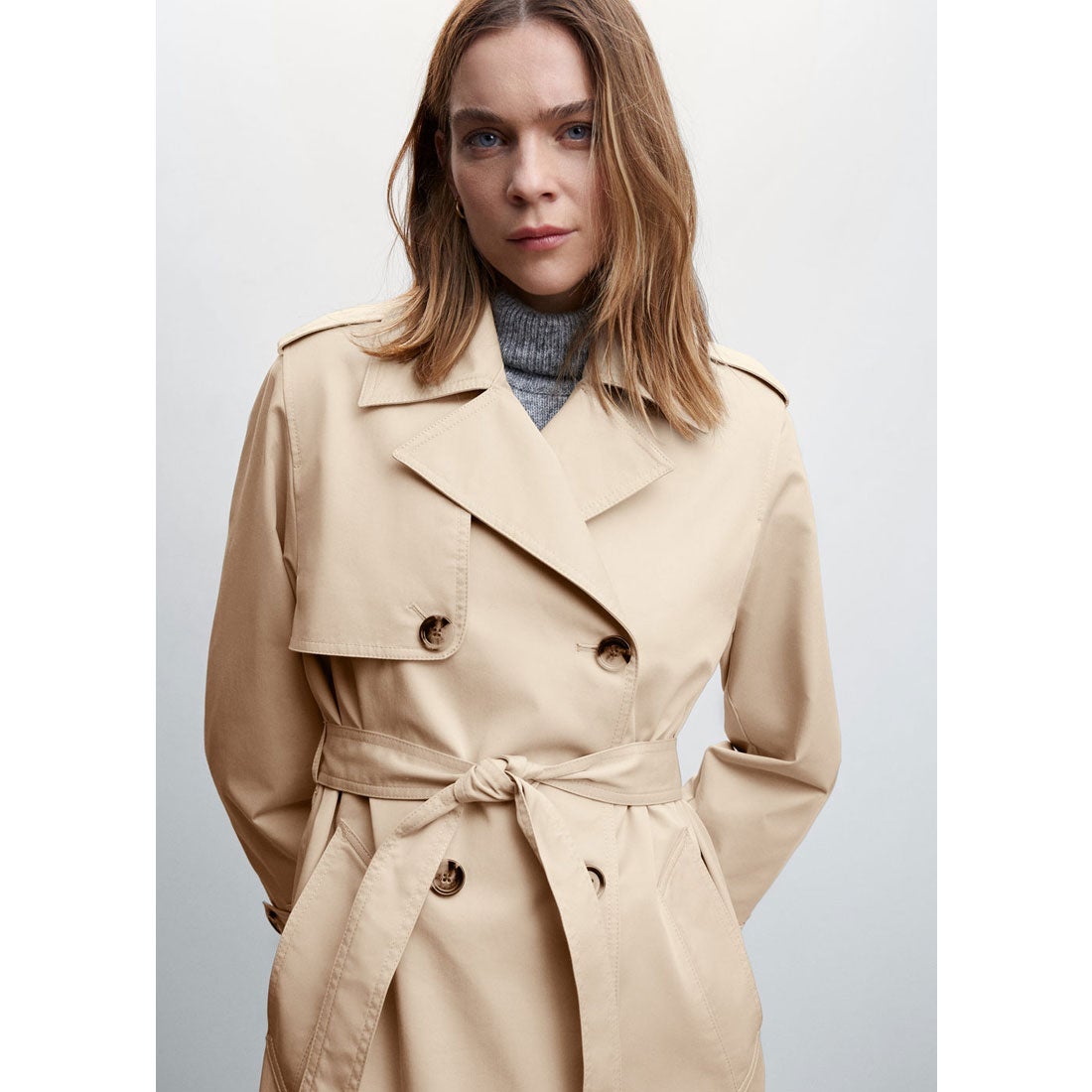 トレンチコート .-- ANGELA （ライトベージュ） -MANGO - マンゴ公式