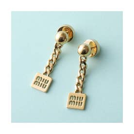 ミュウミュウ Miu Miu MIUMIU ピアス 5IO125 2DTU メタル ロゴ （F0056
