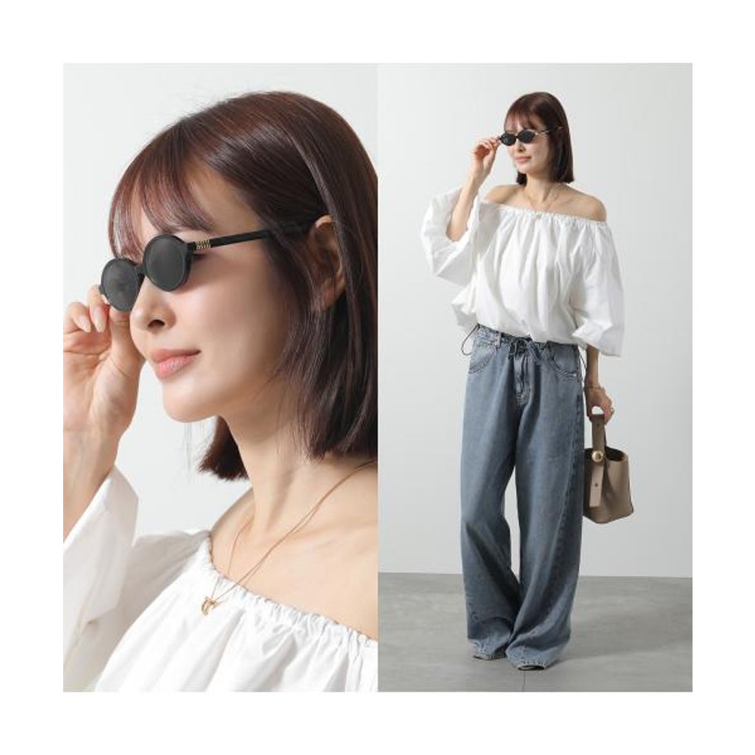 ミュウミュウ Miu Miu MIUMIU サングラス 0MU 04ZS オーバル セル