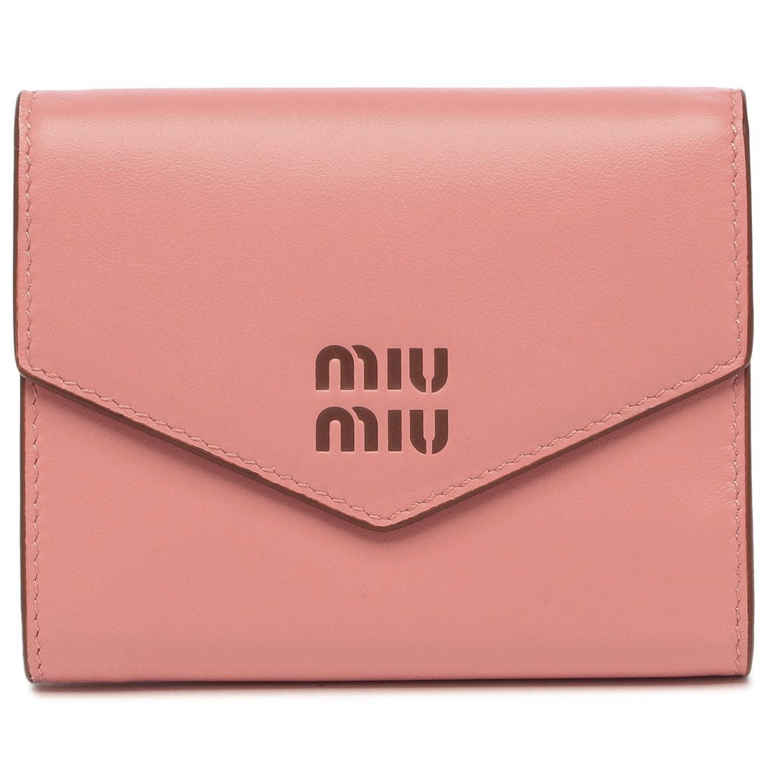 ミュウミュウ Miu Miu 三つ折り財布 ピンク ブラウン レディース MIU