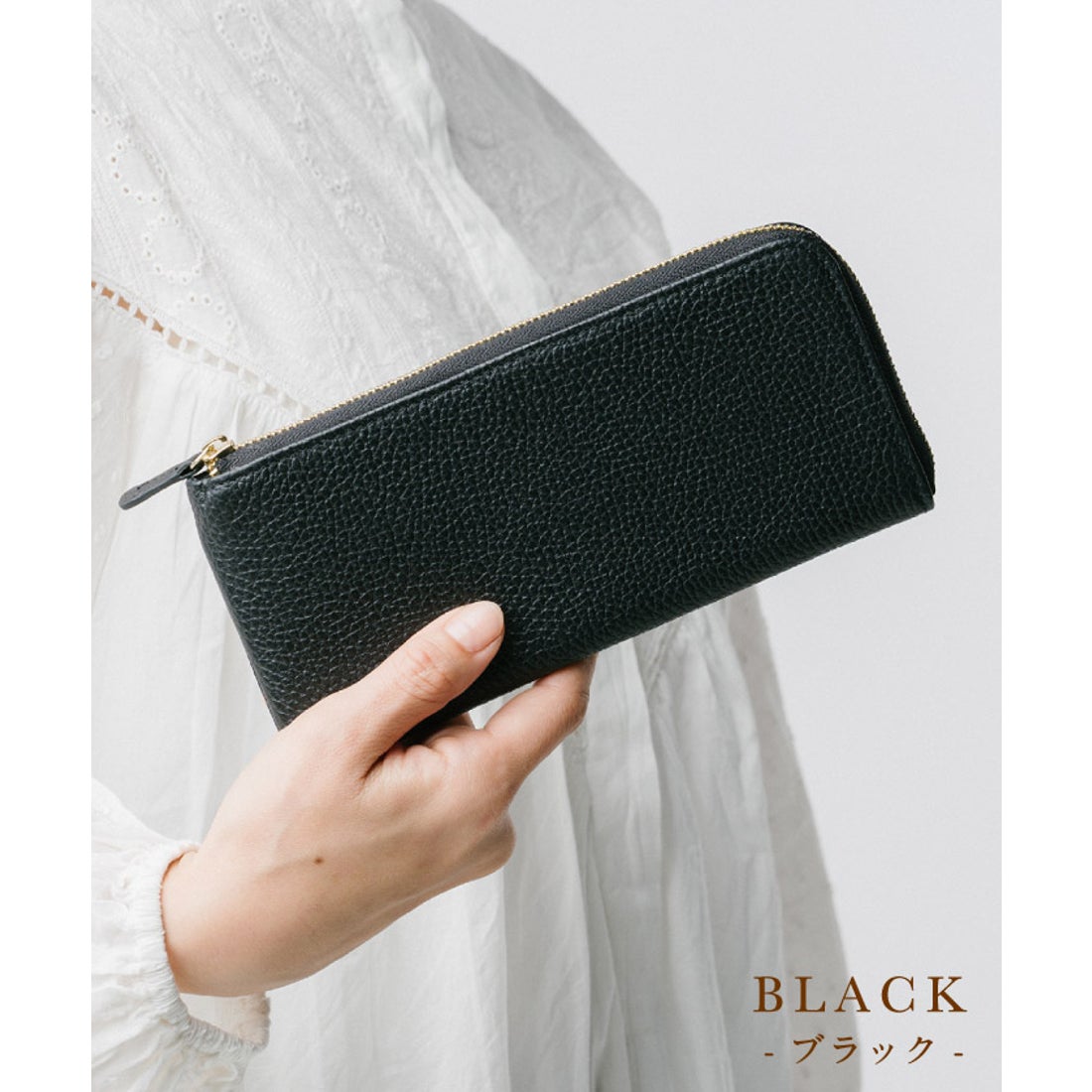 MURA イタリアンレザー L字ファスナー 長財布 薄型 スリム レディース