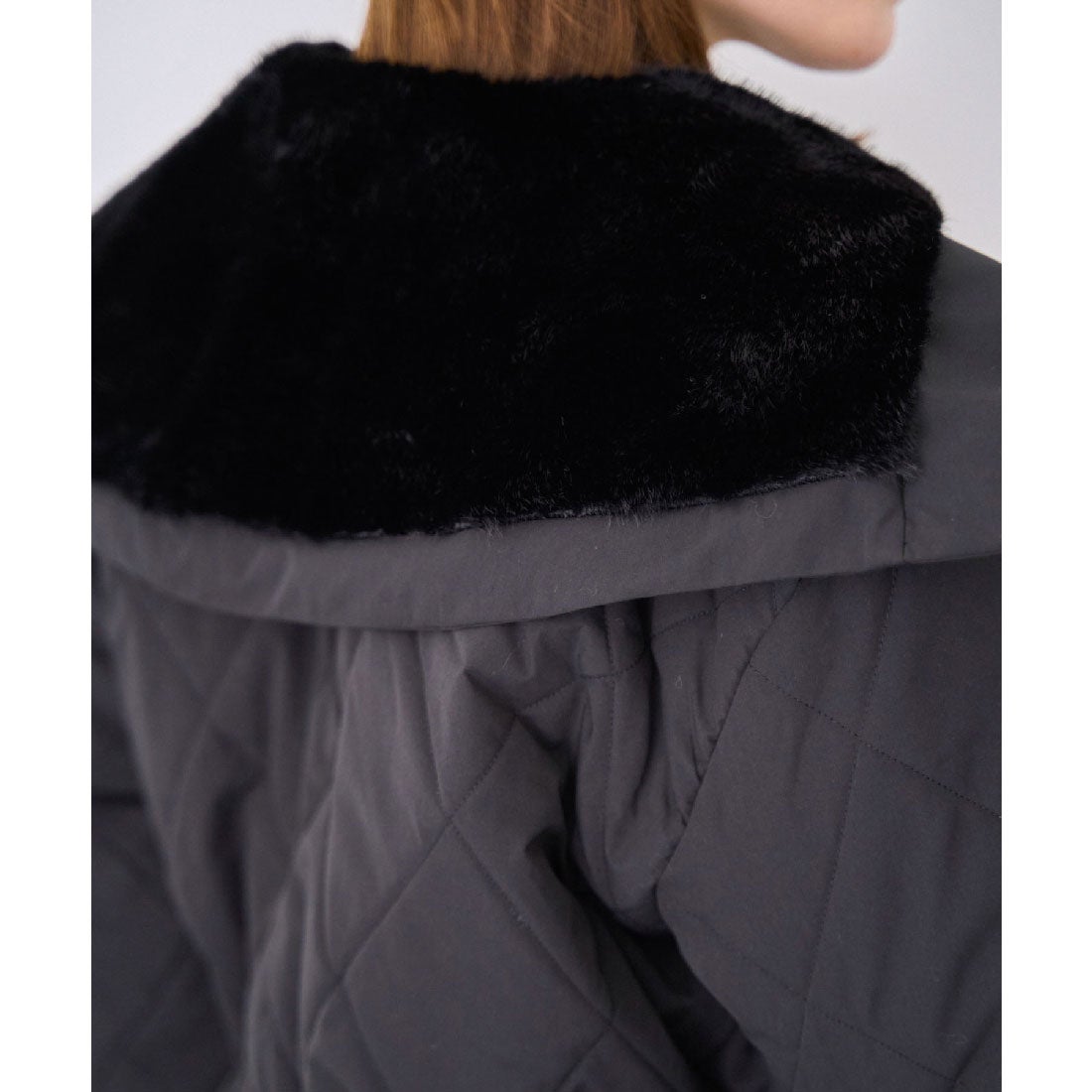 ノエラ NOELA ファー襟付き中綿コート （ブラック） -ファッション通販