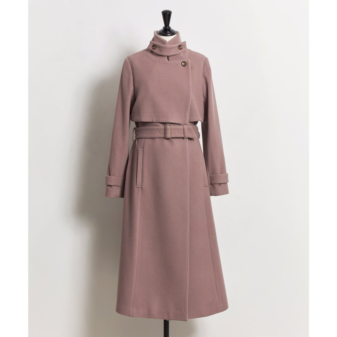 ノエラ NOELA 2WAYカラーウールトレンチコート （ピンク） -靴