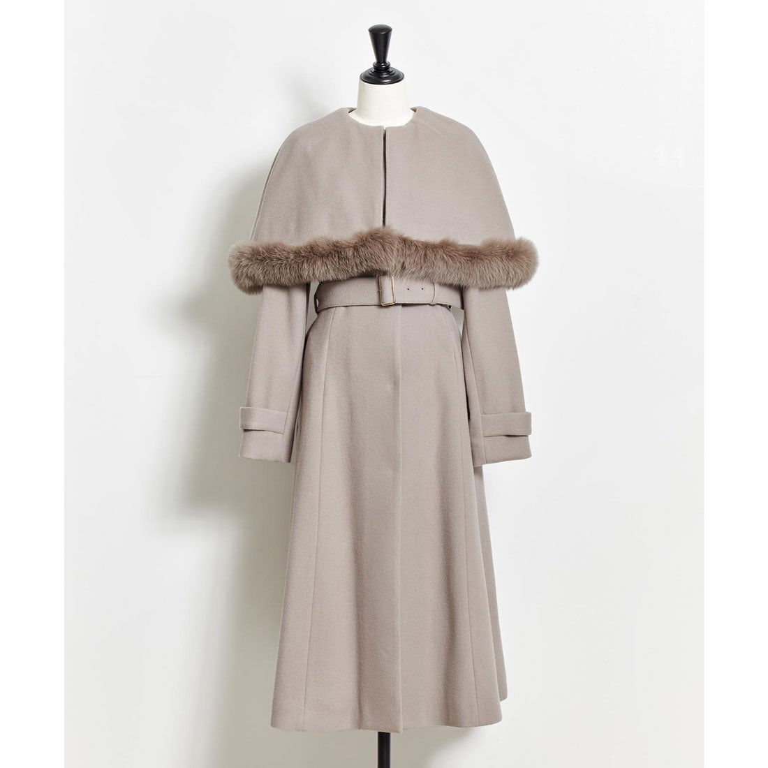 ノエラ NOELA ファートリム2WAYロングコート （チャ） -靴