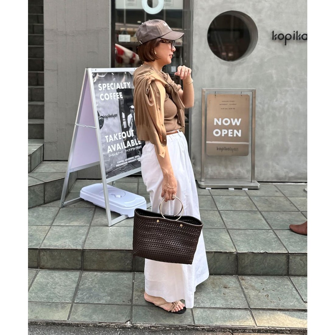 ノーリーズ NOLLEY'S SANRAMI リングハンドルメルカドバッグ