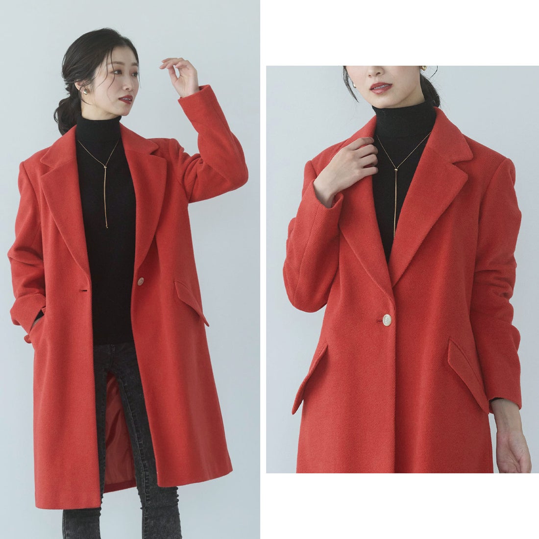 サンキョウショウカイ 三京商会 ロングチェスターコート アンゴラ