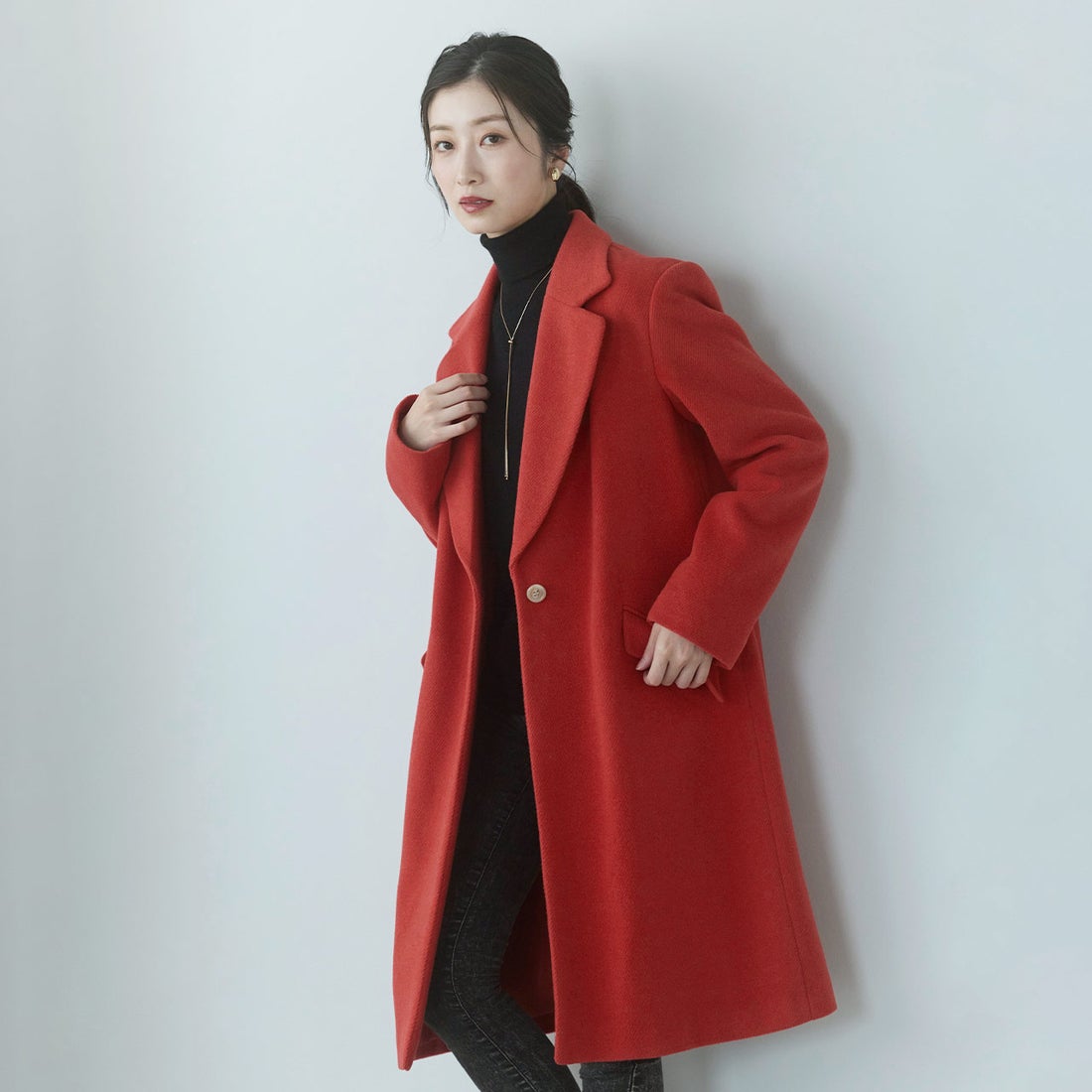 サンキョウショウカイ 三京商会 ロングチェスターコート アンゴラ