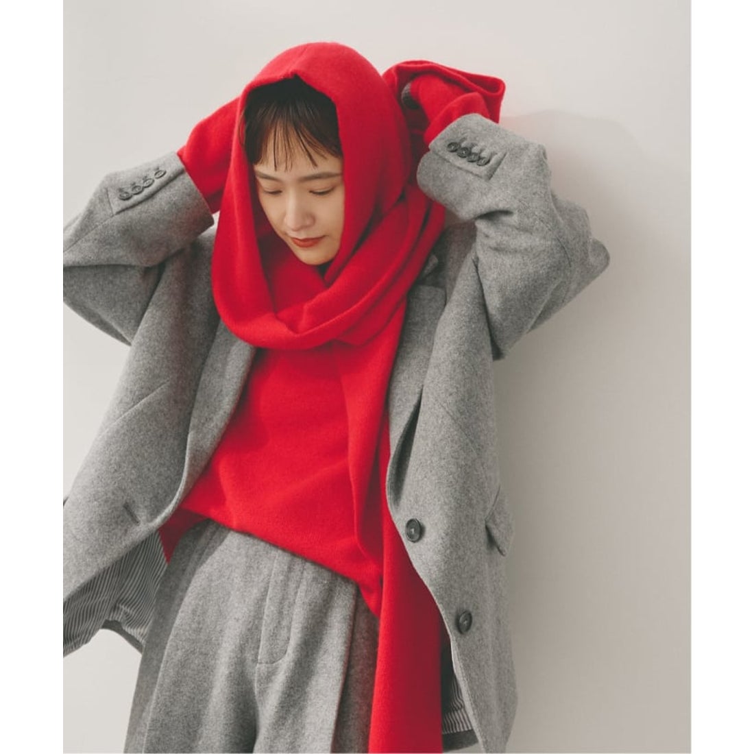 スピック＆スパン Spick & Span Higuchi*Sカシミヤ混フードマフラー