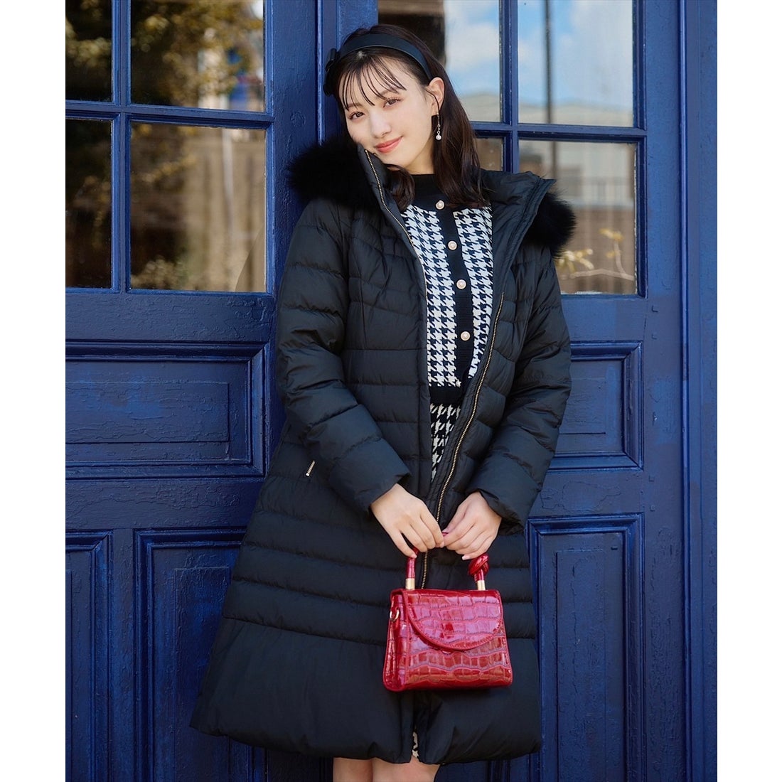 スウィングル SWINGLE FOXファー付エレガンスロングダウンコート