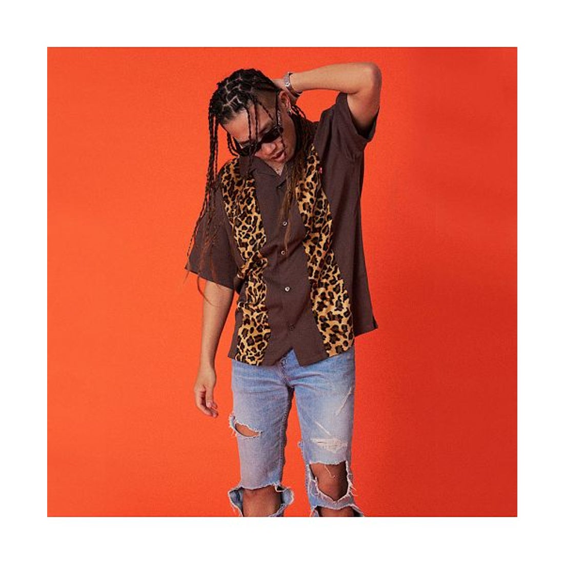 ラズ RAZZ RAZZIS ヒョウ柄切り替え半袖シャツ メンズ RAZZIS ラズ