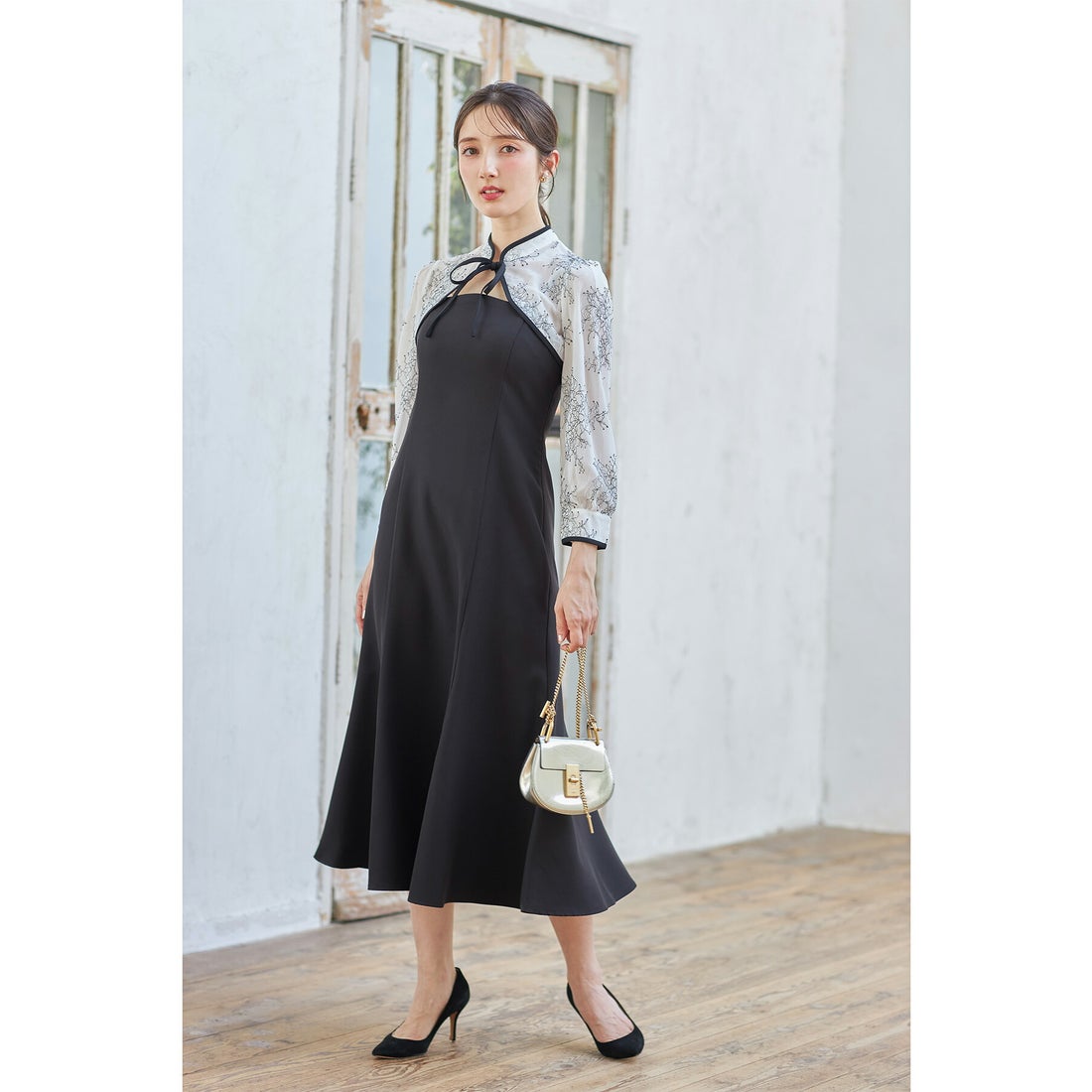 トッコクローゼット tocco closet レースボレロ付き2WAYマーメイド