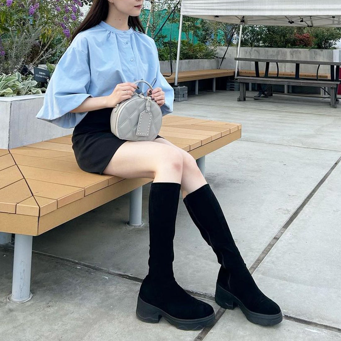 プラスダイアナ ＋diana 【軽量】厚底ボリュームソールストレッチ