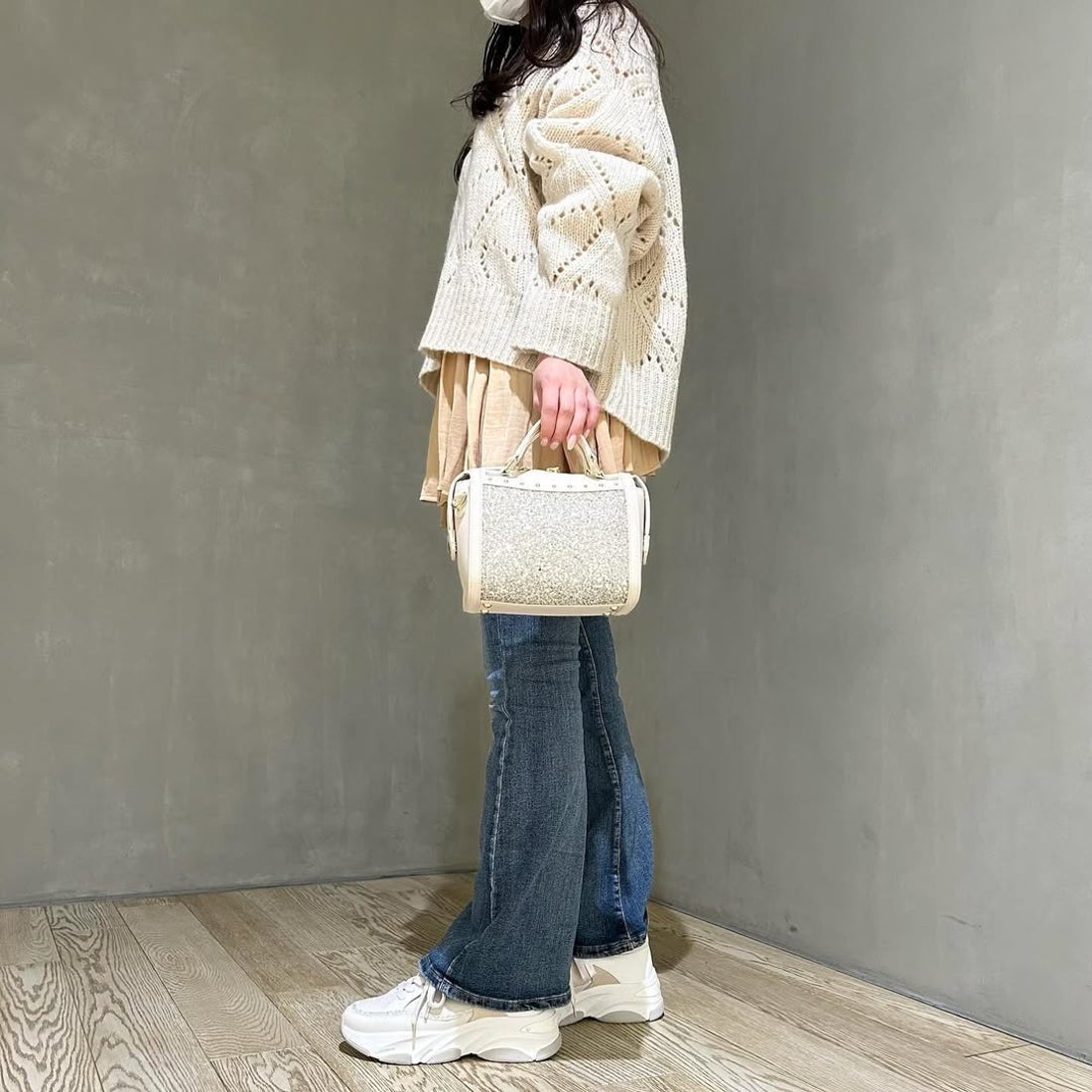 プラスダイアナ ＋diana 【撥水加工】リサイクルニットコンビ