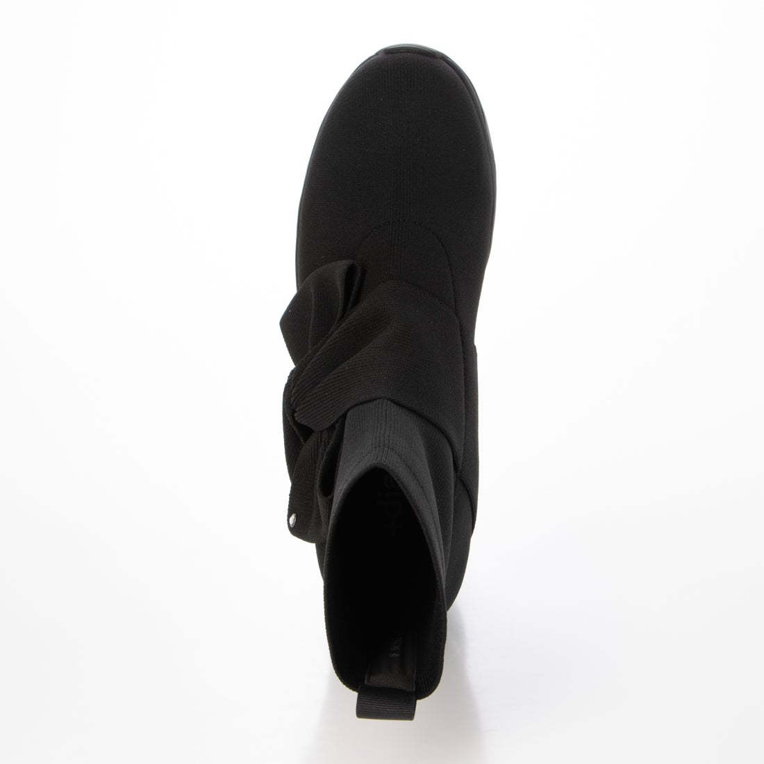 プラスダイアナ ＋diana 【撥水加工】ニットショートブーツ （黒生地