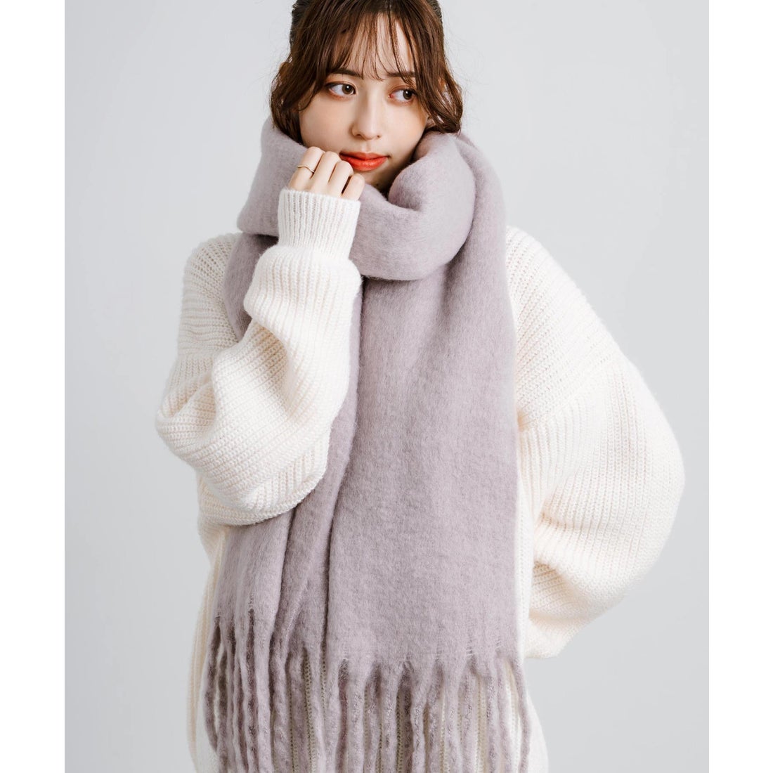 ロッキーモンロー Rocky Monroe ボリュームマフラー 大判ストール