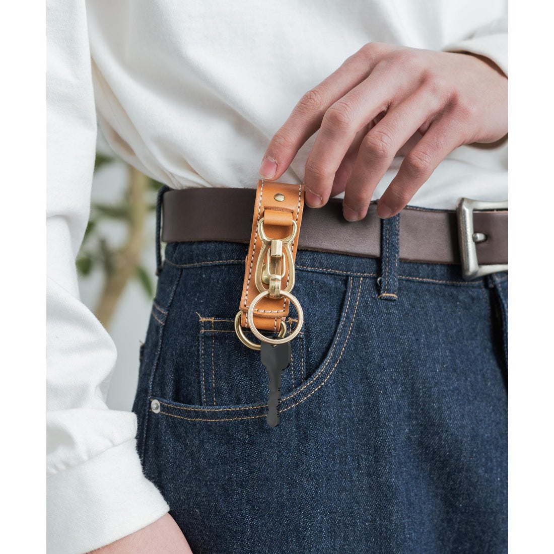 ロッキーモンロー Rocky Monroe キーホルダー ベルトループ 本革