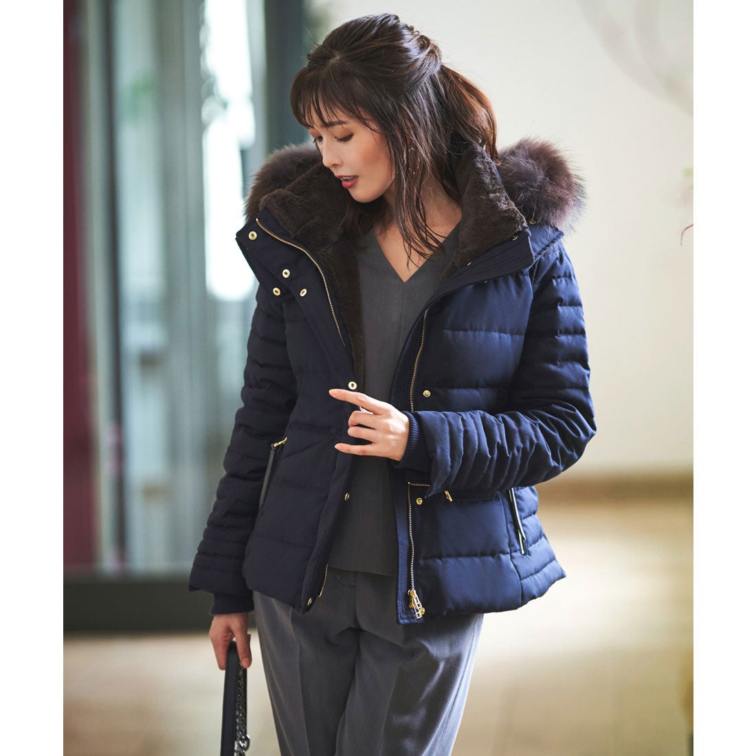 ルイルエブティック RUIRUE BOUTIQUE ラクーンファーサイドジップ