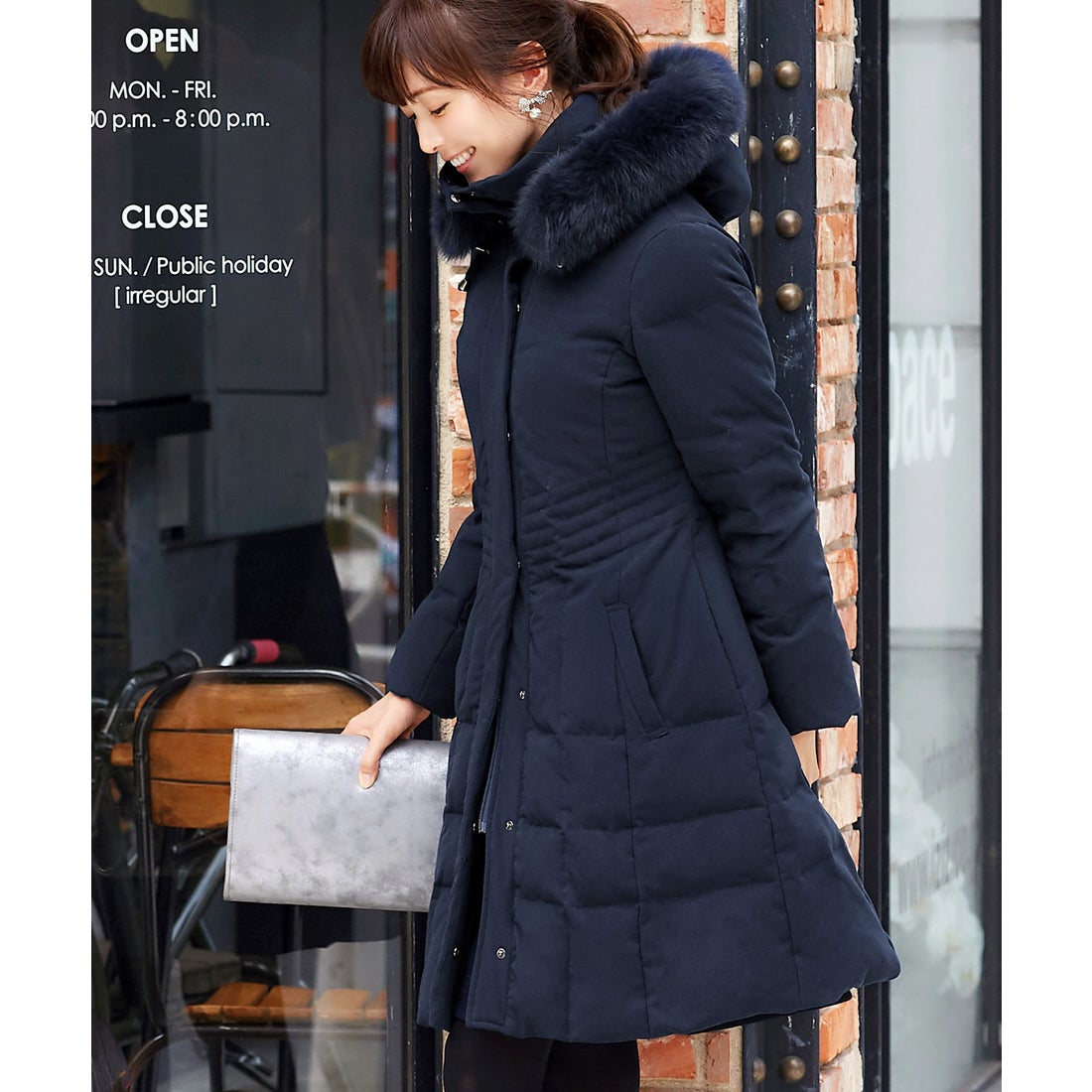 ルイルエブティック RUIRUE BOUTIQUE フォックスファー付きダウン