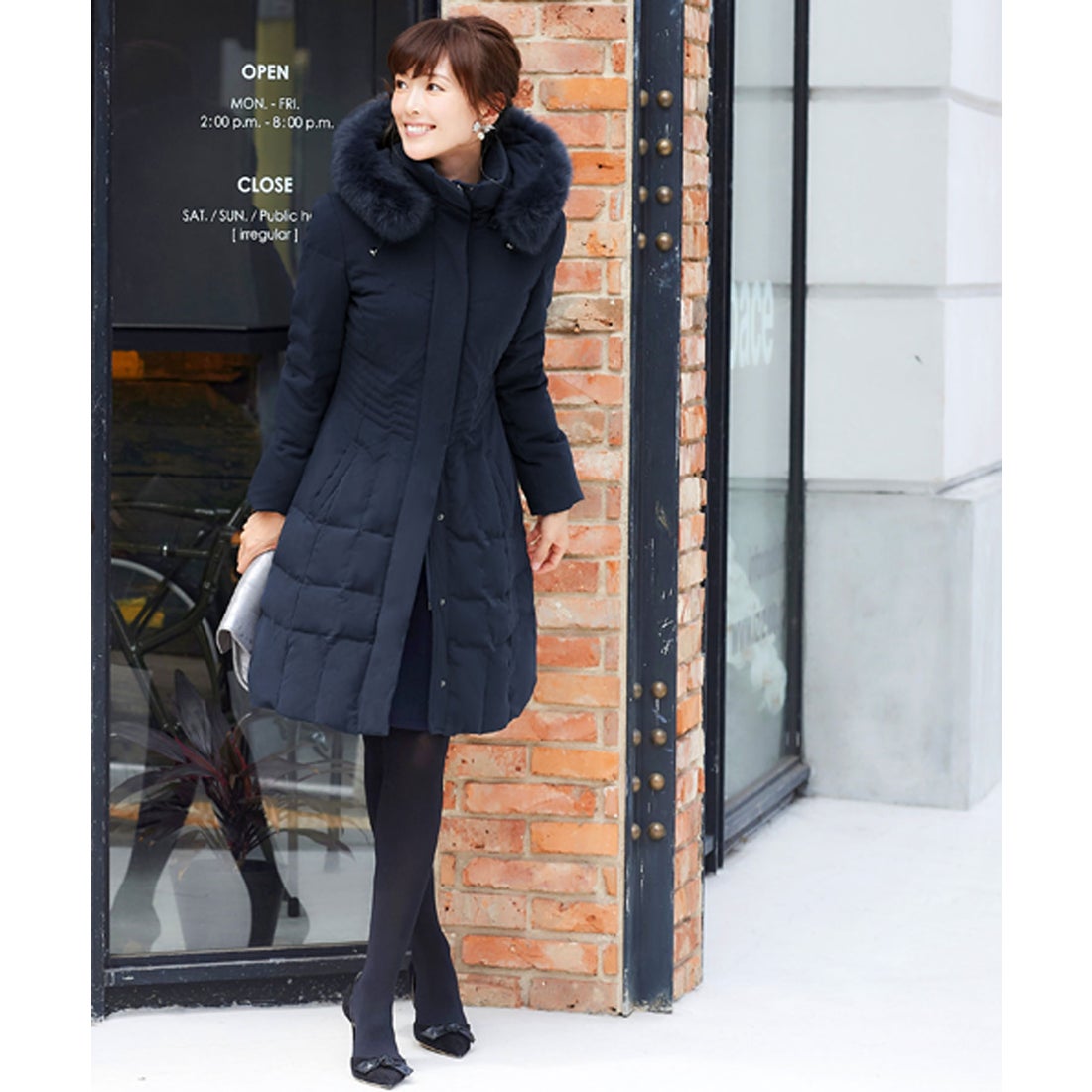 ルイルエブティック RUIRUE BOUTIQUE フォックスファー付きダウン