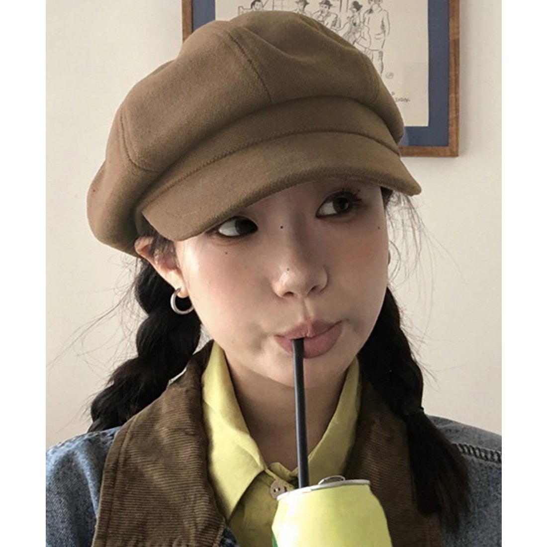 テディショップ Teddyshop クラシカル微起毛キャスケット （ブラウン