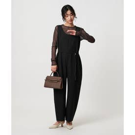 アニュアンス anuans ウールチェックツイードオールインワン （BLACK