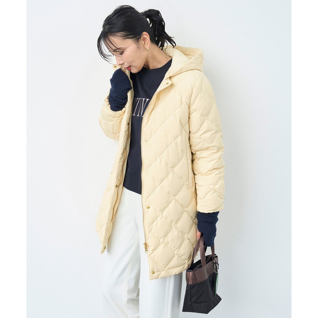 UNFILO L 【TAION×UNFILO 】2WAY キルティングダウン （ベージュ