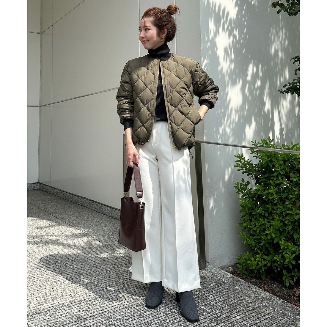 UNFILO L 【TAION×UNFILO】キルティングダウン ショート丈ブルゾン