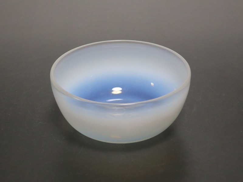 仙遊洞 乳白ぼかし オパールセントガラス 小鉢2客