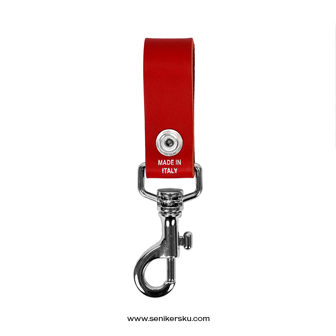 Supreme Leather Key Loop Red | Senikersku
