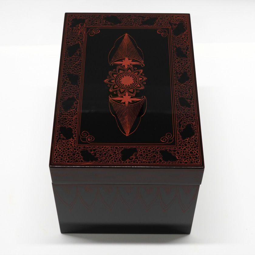 茶道具 茶箱（ちゃばこ）セット 利休茶箱 キンマ彫 （三点セット付） 宗悦