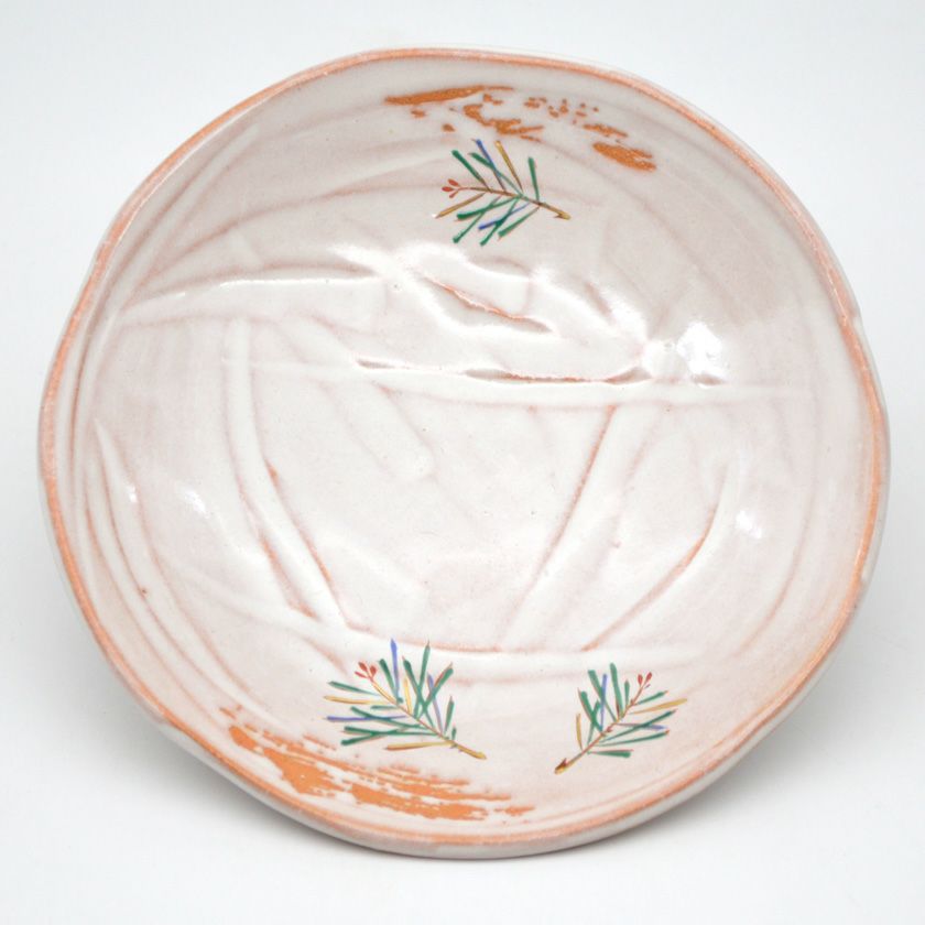 茶道具 菓子器（かしき） 銘々皿 灰釉 若松 1枚 中村 秋峰 | 千年の