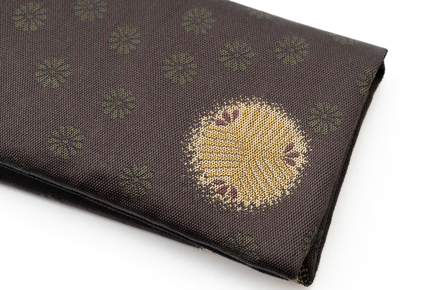 絹の名刺入れ】麹塵染 蛍松/紹巴織｜京都西陣・となみ織物/仙福屋宗介