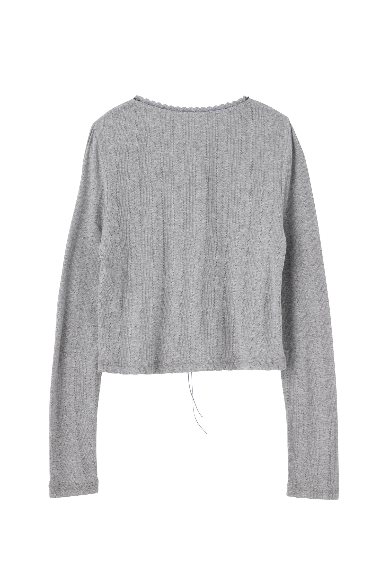 SEA EYELET RIBBED CARDIGAN