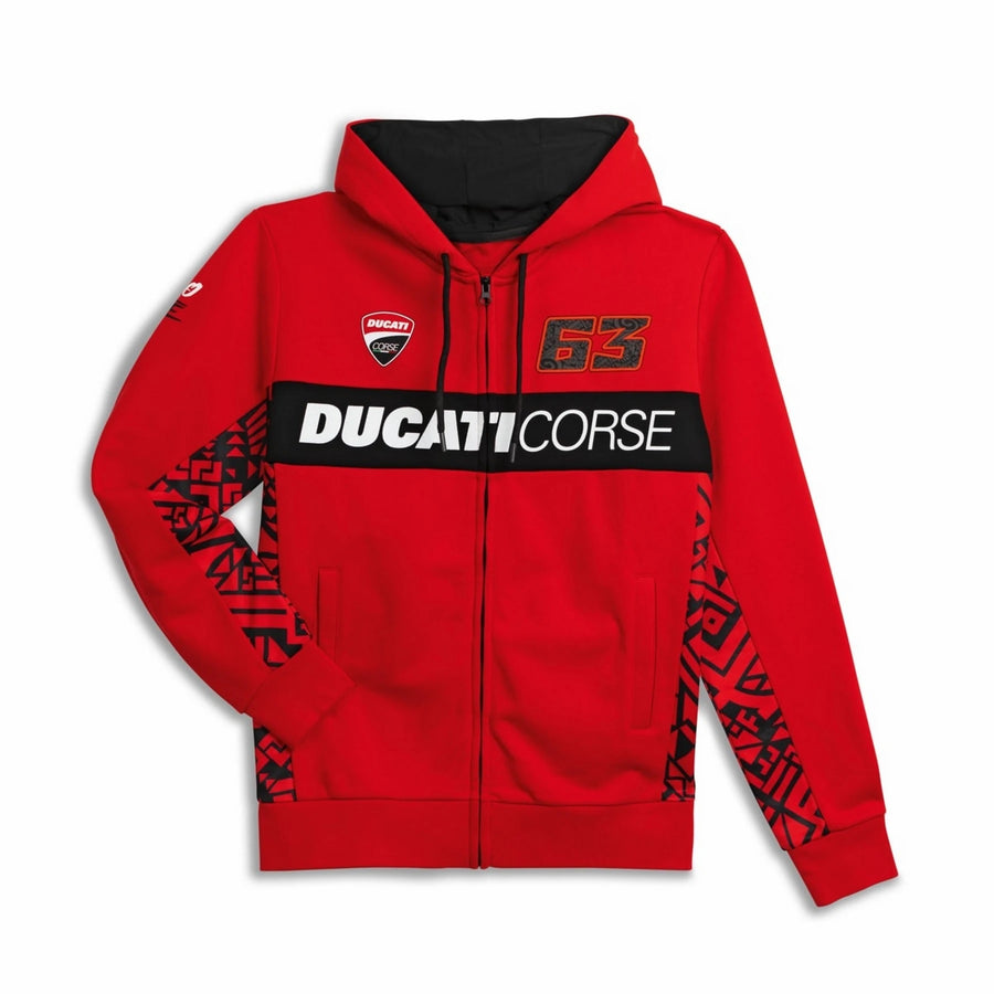 Ducati Dual Line Pecco Bagnaia 63 Hooded Sweatshirt (98770899X