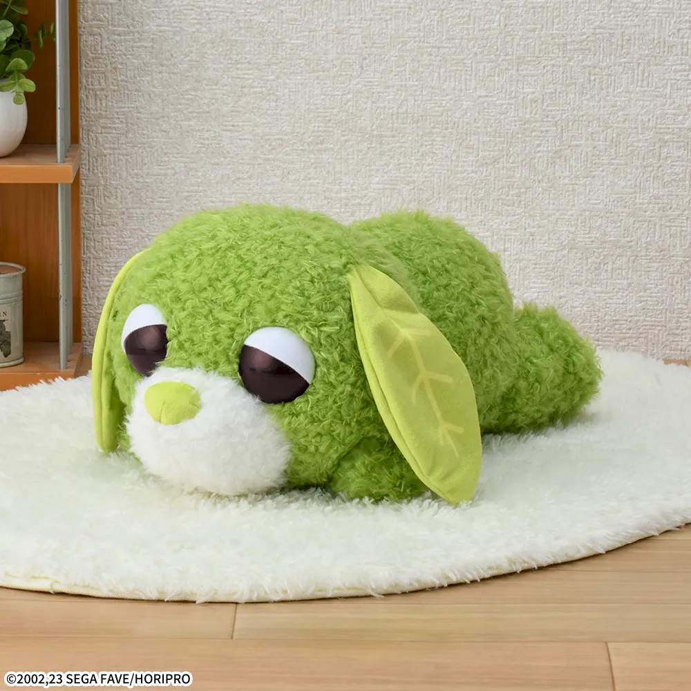 お茶犬 寝そべり Lぬいぐるみ“リョク”｜プライズ・くじ・グッズ情報