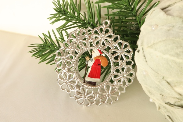 立体錫オーナメント サンタ – ドイツ・ザイフェンの木のおもちゃ seiffen