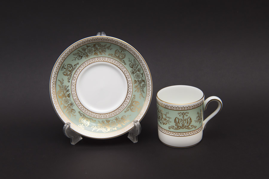 ウェッジウッド コロンビアセージグリーン デミタスカップ＆ソーサーを