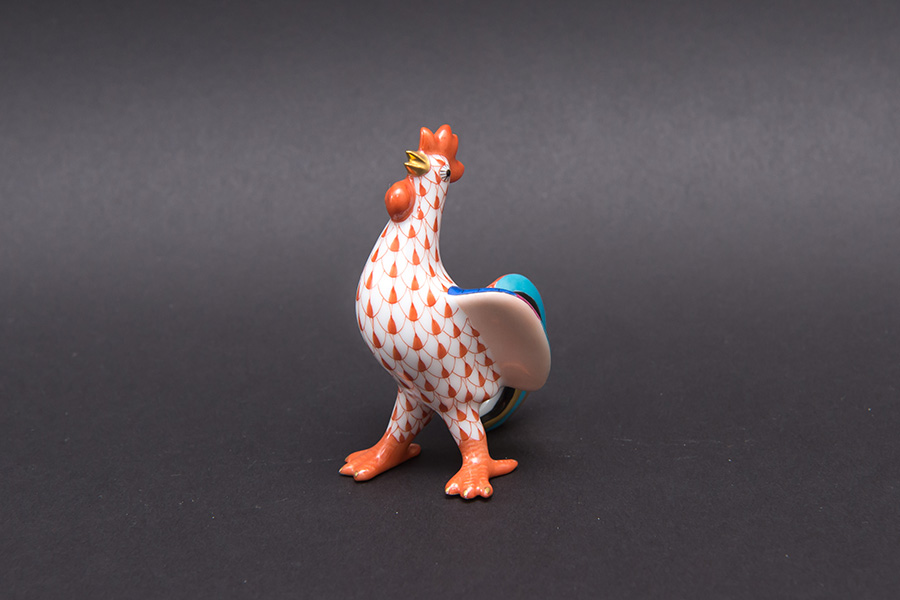 ヘレンド 干支フィギュリン（2005年）「酉（トリ）」（レッド）を