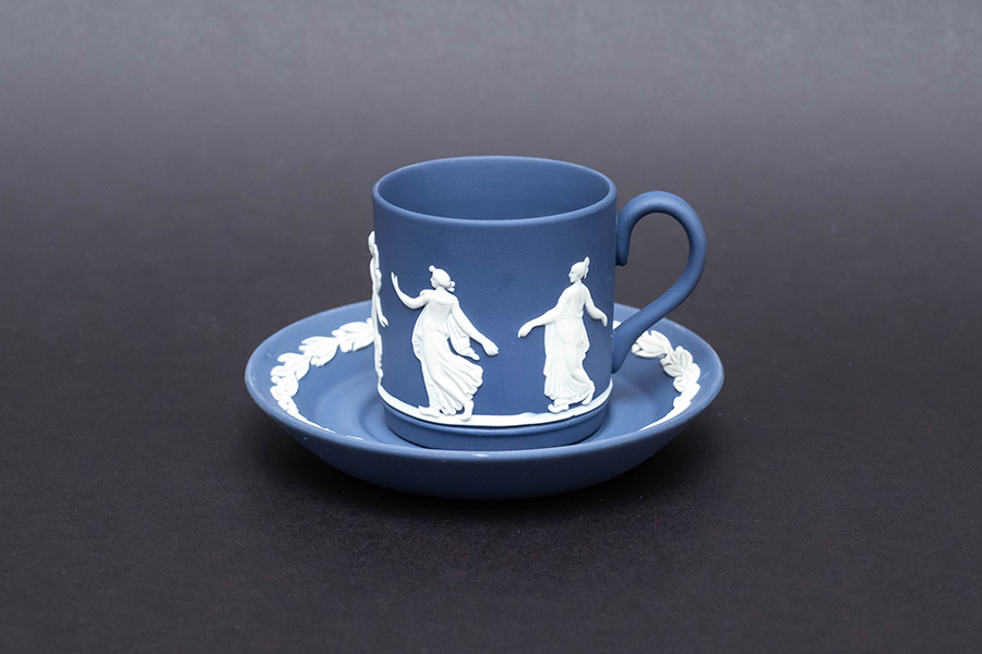 ウェッジウッド ジャスパー（ポートランドブルー） デミタスカップ