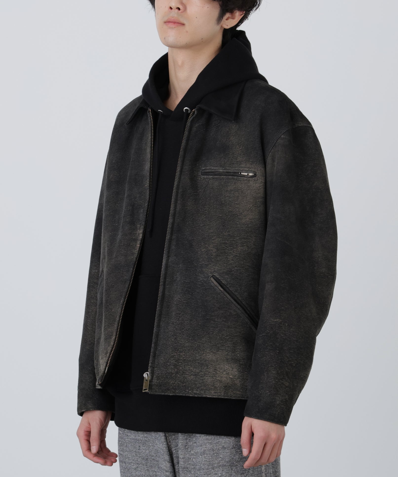 LEATHER DETROITJACKET ‐Goat suede Antique finish‐ | SEVEN BY SEVEN